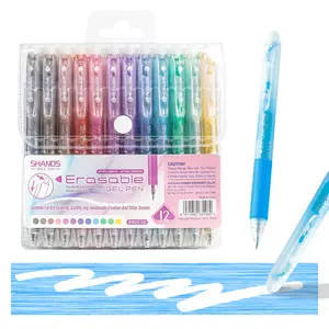Leven 12 Color Erasable Gel Pens Fine Point 0.7mm Smooth Writing Instant Mistake Erasure Retractable Twist Design Non-Toxic Acid-Free for Kids Adults School Office Supplies Journaling Planners