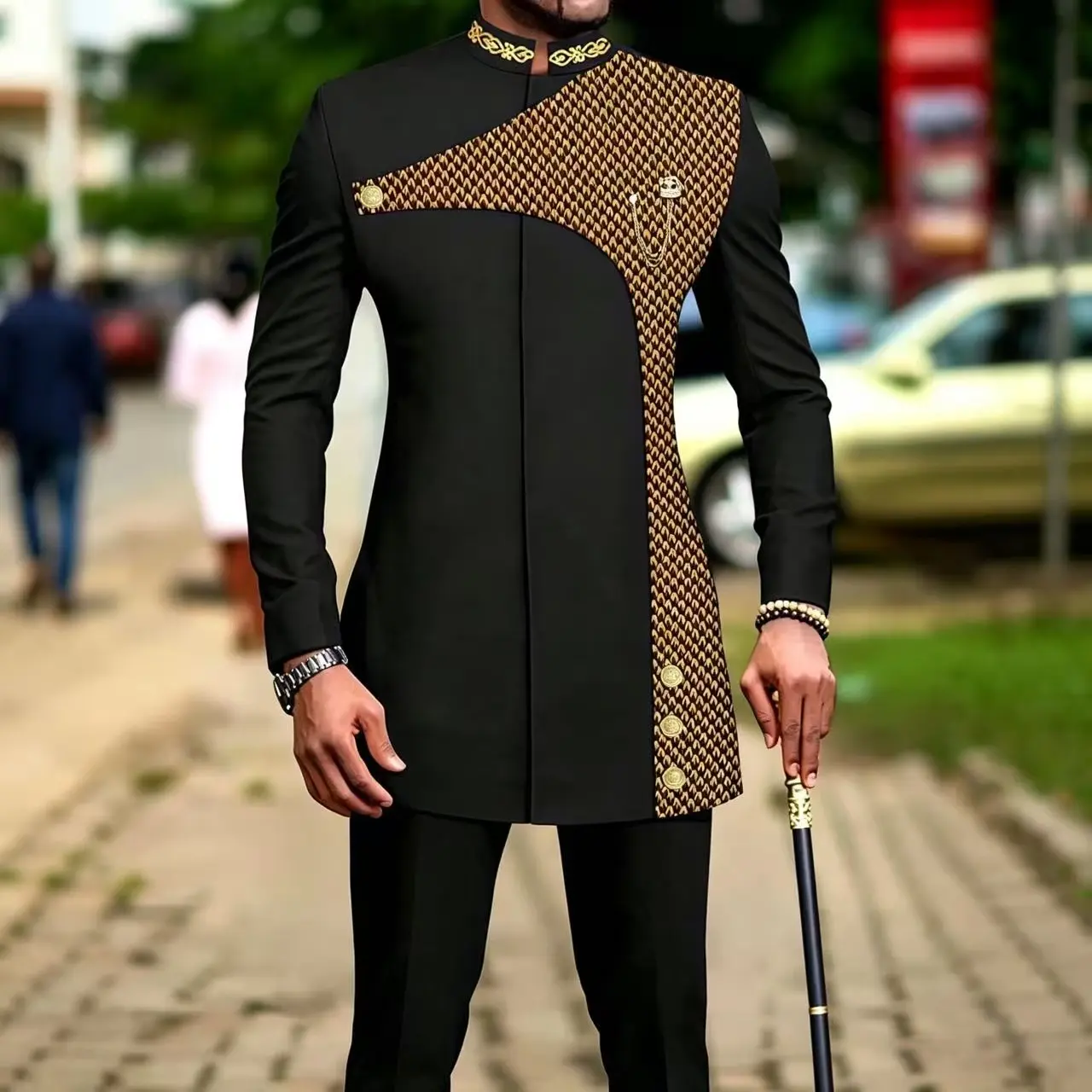 Men's Casual Long Sleeve Polyester Suit Set - All Seasons Menswear for Daily Wear Men's Casual Long Sleeve Polyester Suit Set - All Seasons Menswear for Daily Wear