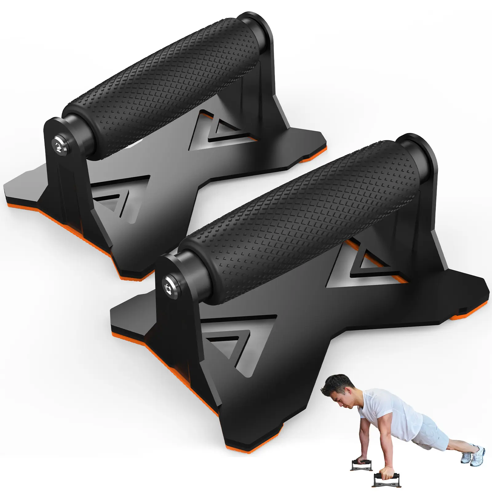 Fitarc Push Up Bars, Heavy Duty Steel Push Up Handles with Non-Slip Base