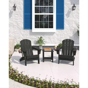 Folding Adirondack Chair Wooden Textured Chair for Poolside, Backyard, Deck & Fire Pit, Adjustable Features Outdoor Outdoorfun tanning lounge,summerwins