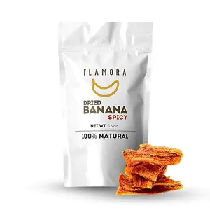 FLAMORA - Spicy Banana Dehydrated Snack, 100% Natural, Non-GMO, No Sugar Added, Vegan, No Preservatives, Keto-Friendly, Gluten-Free, Product of Mexico, 3.5 oz (100g)