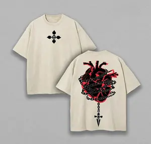 Retro Heavy Limited Kurapika Hunter x Hunter Anime Double Printed Vintage Washed Tee Unisex Oversize Manga Washed Heavyweight Cotton T-shirt, Gift For Kurapika Fan