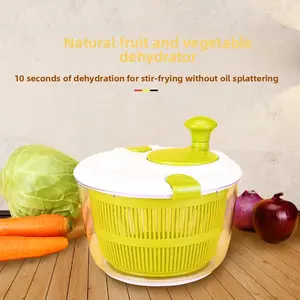 Vegetable dehydrator, vegetable washing basket, kitchen supplies, draining basket, manual spinner, dehydrator, fruit and vegetable salad dehydrator