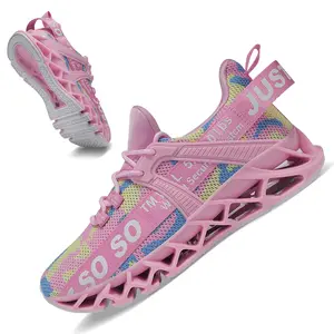 Lpxpass Women's Walking Running Shoes Non Slip Athletic Tennis Blade Type Sneakers Outdoor Breathable Mesh Upper Soft Cushion Durable Footwear