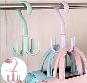 360° Rotating Hanger Hooks Space Saving Wardrobe Organizer Clothes Rack Bag Shoes Scarf Hanger Closet Hanging Holder