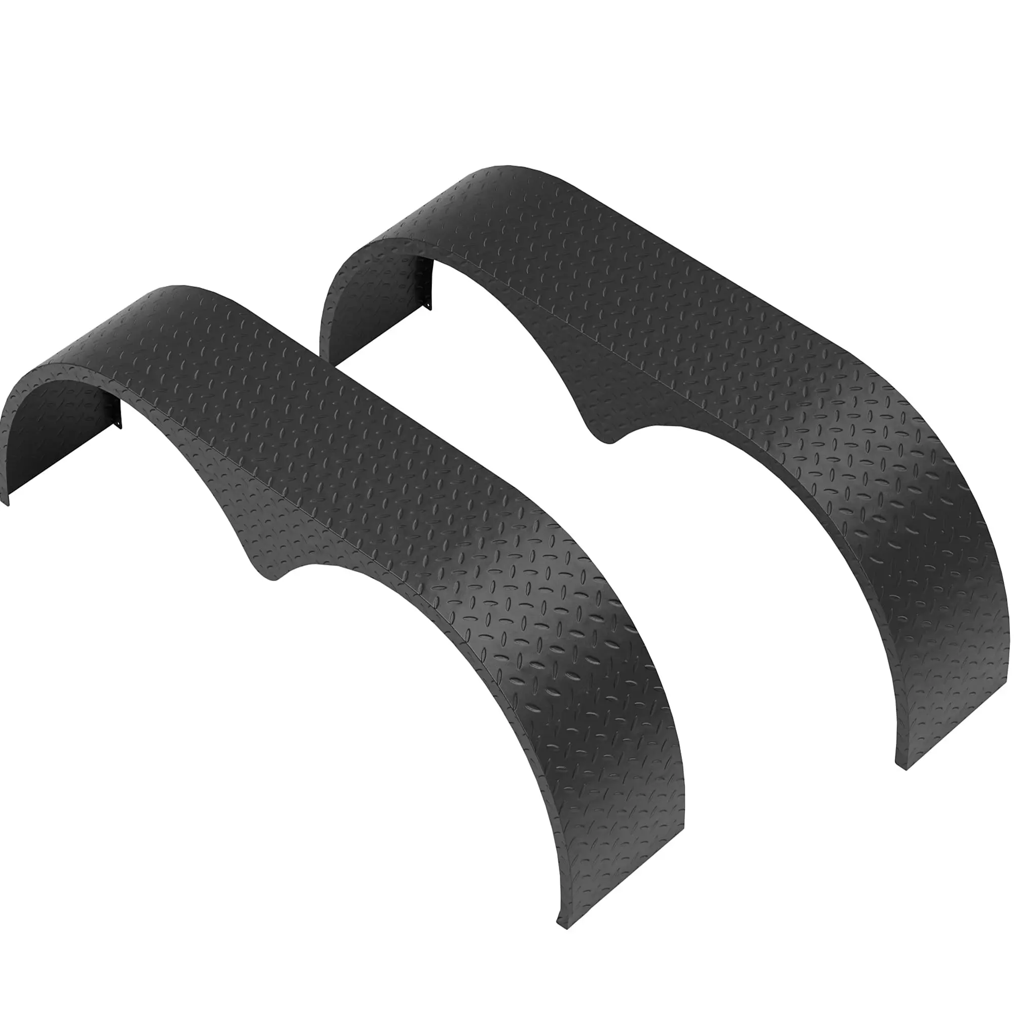 Automotive Steel Tandem Trailer Teardrop Fenders, 2PCS 66"x9.1"x20" Steel Plate Axle Replacement Parts for Enclosed Trailers & 13-15 Inch Wheels (Black)