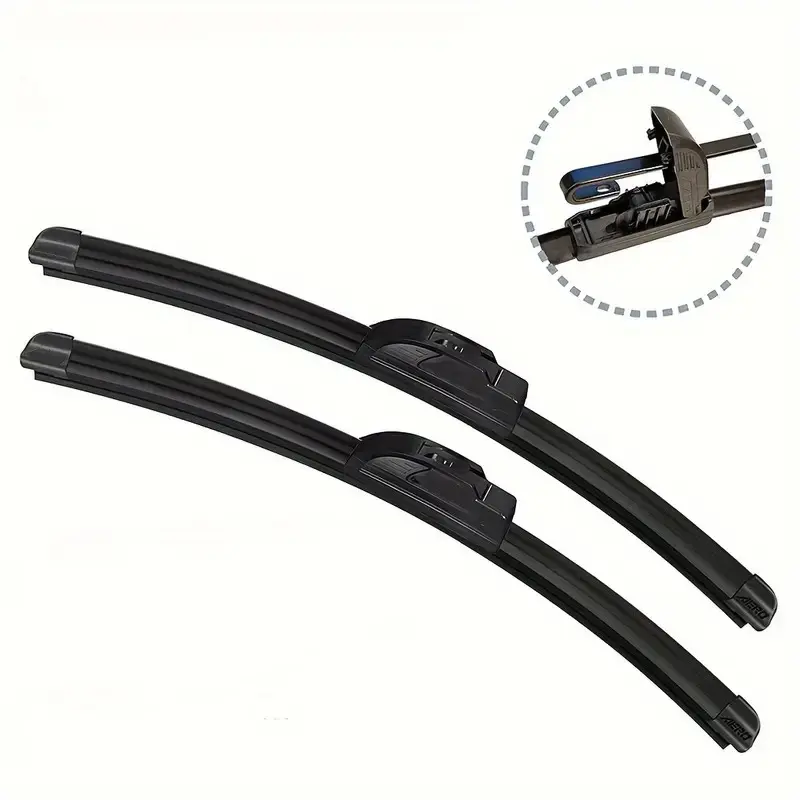 22" Premium Hybrid Silicone Front Windshield Wiper Blades Pair (2 Pieces) - J-Hook Fitting, All Seasons OEM Quality, Bracketless Jointless, Ice-Resistant, Smear-Free Wipe, Flex Spine Contact, 158°F Heat Ready Auto & Car Parts by
