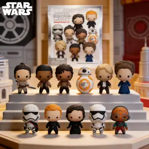 Star Wars 3D Keychain Blind Bag 1PC Officially Licensed Mystery Anime Figure Keyring PVC Blind Box Backpack Charm Perfect for Collectors Force Awakens Series