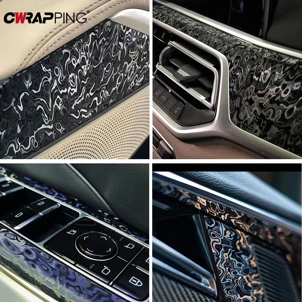 Premium Black Carbon Fiber Vinyl Wrap Stickers for Car Body Internal External Decoration Vinyl Wrap Decal DIY Car Accessories
