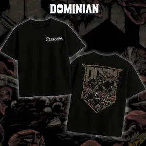DOMINIAN CZ-USA Eternal Heavyweight Graphic T-Shirt/Hoodie  Men's Oversized Black T-Shirt Tactical Streetwear Shooting Sports
