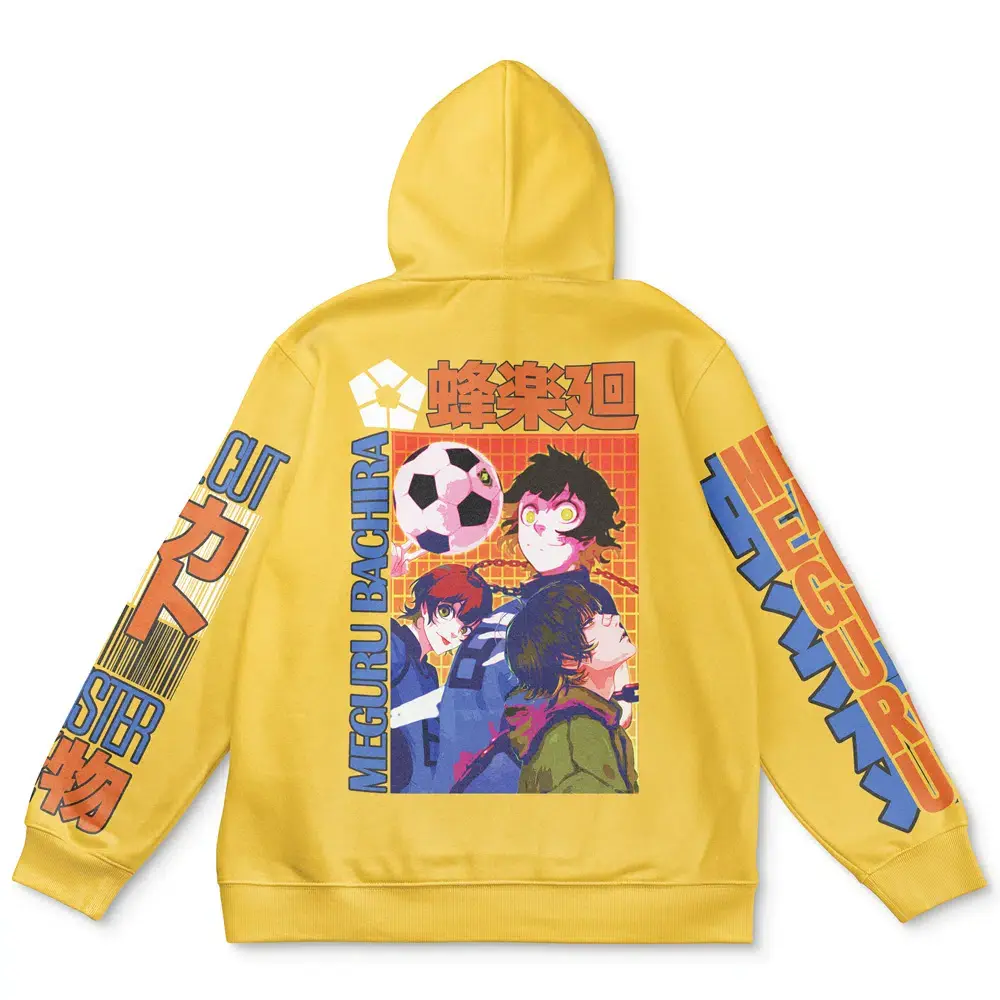 Meguru Bachira Blue Lock Streetwear Hoodie - Ape Zip Hoodie - Hoodies Japanese Anime Style Zip Up Hooded Sweatshirts Men Women Fashion Y2k Oversized Pullovers