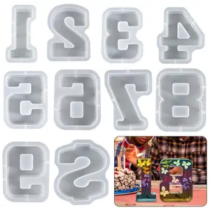 Big Numbers Silicone Mold for Epoxy Resin