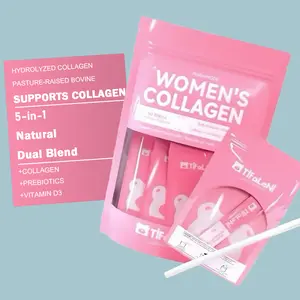TifaLeni Nutrition Collagen Peptides Types Complex US Made Supplement for Beauty Health Fitness 15 packets