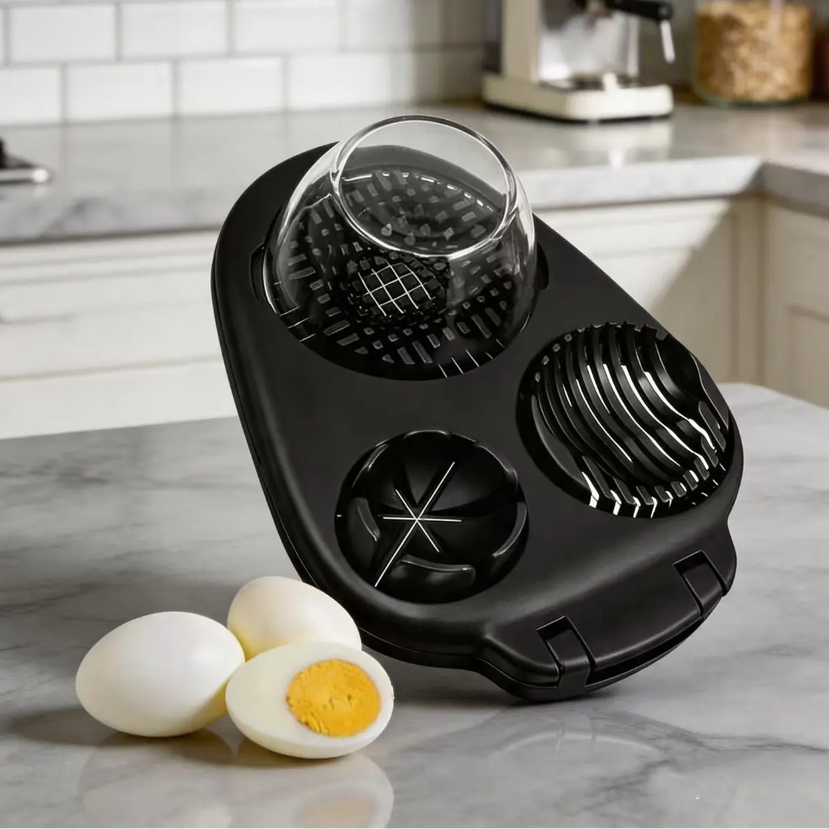 Multi-Functional Egg Cutter, Home Use Egg Slicer, Hard Boiled Egg Slicer, Creative Egg Cutting Tool, Egg Cracker Tool For Hard Boiled Eggs, 1pc Egg Chopper, Kitchen Essential, Kitchen Gadgets, Easy to Use