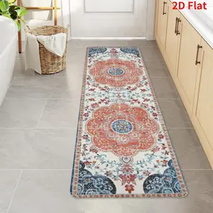 Bohemian style printed floor mat 40x120cm Runner Rug Washable Hallway Runner Rug Non-Slip Soft Printed Kitchen Runner for Hallways, Modern Floor Carpet for Entryway Bedroom Hall Indoor