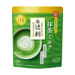 TSUJIRI Matcha Latte Mix 170g - Authentic Kyoto Uji Green Tea Powder with Silky Milk Flavor - Premium Japanese Ceremonial Grade Matcha for Refreshing Drink