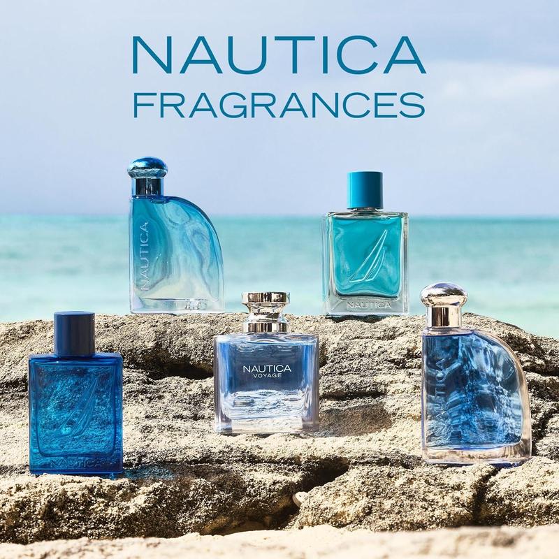Nautica Pure Blue Eau de Toilette, Fougere Aromatic Marine Fragrance, Vegan Formula, Long-Lasting Scent, 3.3oz