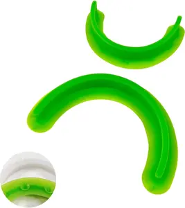 Green Silicone Plate Divider 2-Pack – Reusable, Food Safe, Flexible Divider for Plates, Lunch, and Meal Prep (Green) QHUAFoRen