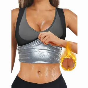 Women's sports shaping vest, made of nano-silver thermoplastic fabric, suitable for fitness training and running, quick-drying and tummy-control sports vest.