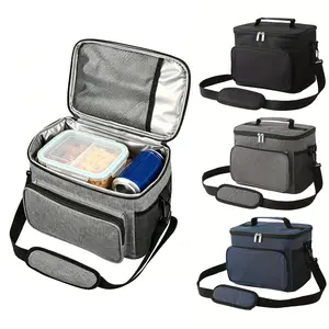 Insulated Lunch Bag for Men & Women, 10L Leakproof Lunch Box Soft Cooler Tote, Thermal Lunch Carrier, 600D Oxford, EVA Lining, Adjustable Strap for Work, Picnic, Beach & Travel - Outdoor Camping Insulated Bag