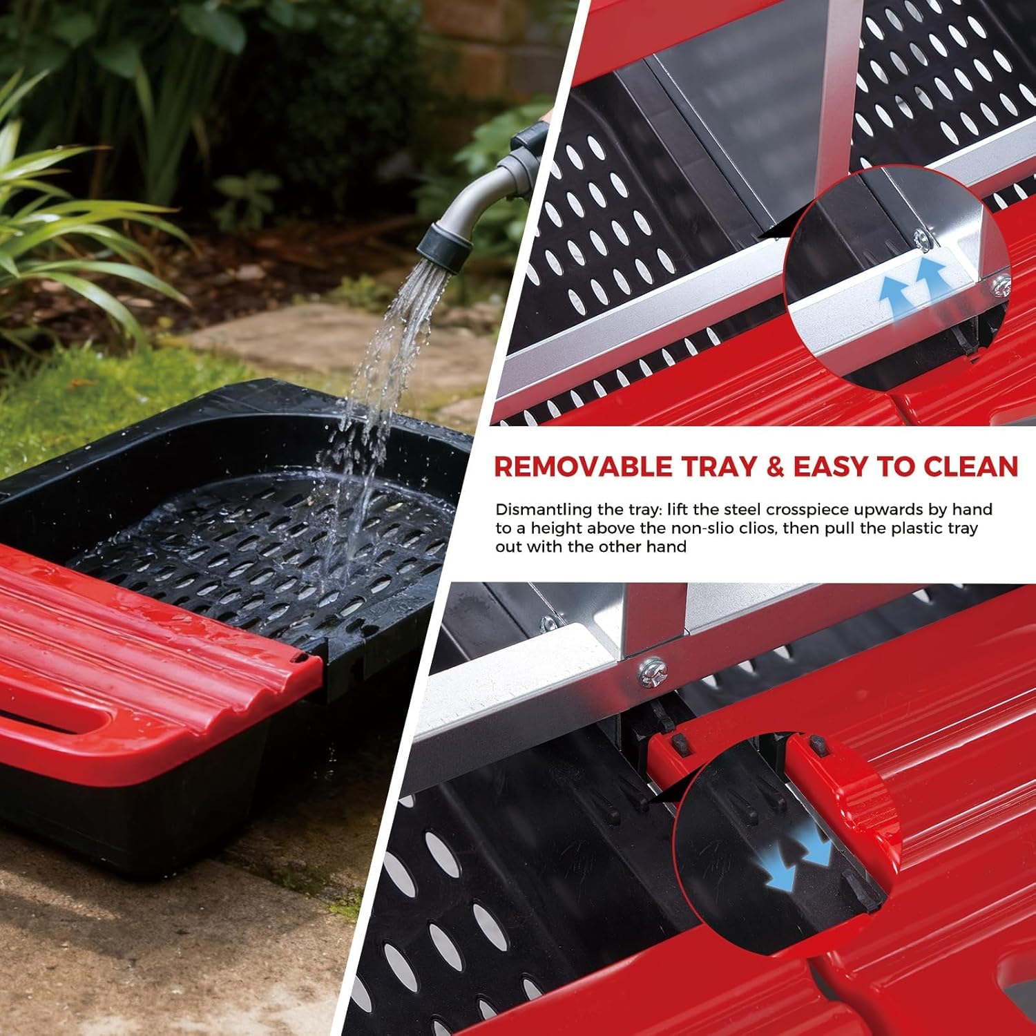 Rollaway Chicken Nesting Boxes with 3/4 Compartments, Metal Egg Laying Box for Poultry, Removable Trays for Easy Collection, Wall-Mounted or Freestanding Design for Coops Red