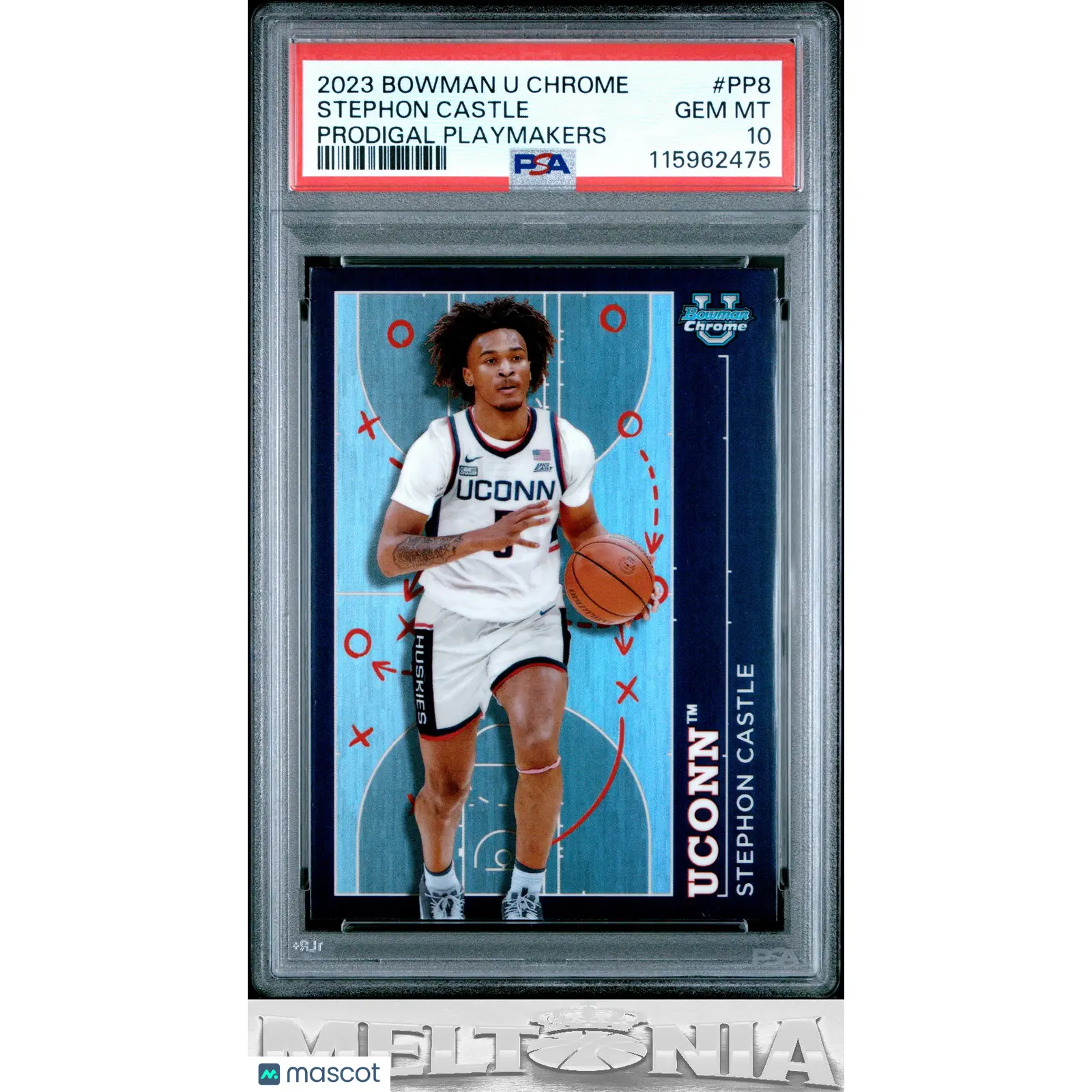 Stephon Castle 2023-24 Bowman University Chrome #PP-8 Prodigal Playmakers PSA 10