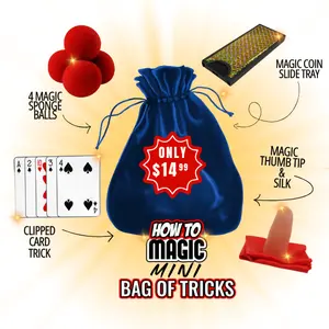 Beginner Magician's Magic Kit - 5 items plus a deluxe bag for over a dozen easy to learn tricks