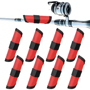8 count Lure Wrap, 5.9 Inch Fishing Hook Covers Fishing Hook Cover Protector Guard to Keep Fishermen Safe for Rod