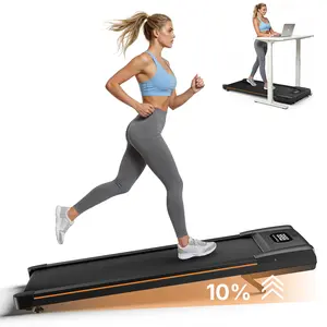 Merach Smart Treadmill 10% Auto Incline & Bluetooth APP Tracking Compact Walking Pad for Home Workout 350lbs Capacity 3HP Supper Quiet Brushless