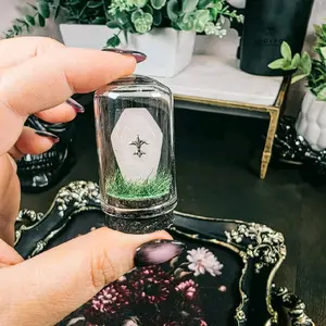 Traveling Cemetery - Mini Crystal Coffin Glass Terrarium - Gothic Desk Decor - Witchy Gifts - Crystal Materials and Cross Styles Vary