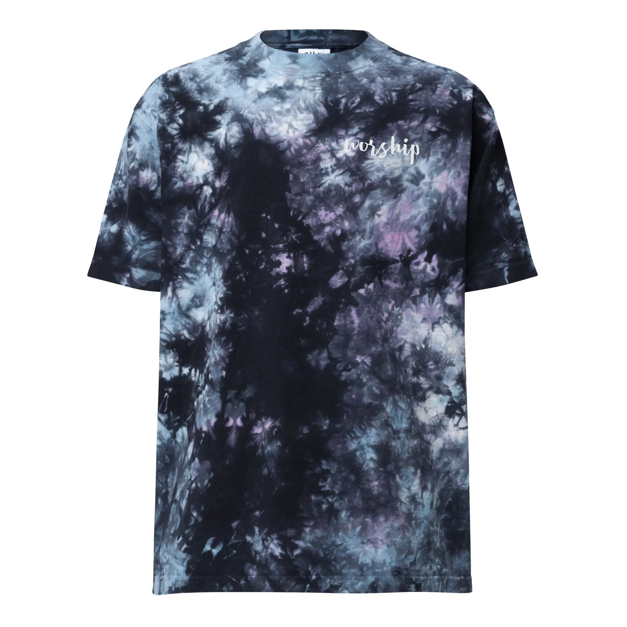 Oversized Worship tie-dye t-shirt