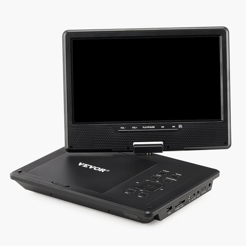 VEVOR Portable DVD Player 9 in HD Swivel Screen 4 Hours-in Battery