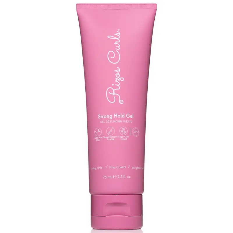 Rizos Curls Travel Size Strong Hold Gel 2.5 fl oz - for Curly, Textured, Wavy, Straight, Color, Chemically Treated Hair