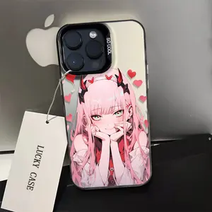 Cute Anime Girl Zero Two Phone Case Compatible with iPhone 17 16 15 14 13 12 11 Pro Max Plus Air Shockproof Matte Back Cover Protective Drop-proof Gift Unique Design