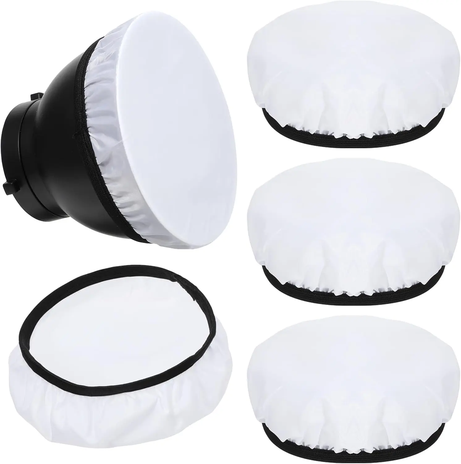 7"/18cm Light Diffuser,Soft Diffuser Lamp Cover White Lamp Shade Diffuser,Great for Studio Strobe Reflectors, Video Shooting (4Pcs)