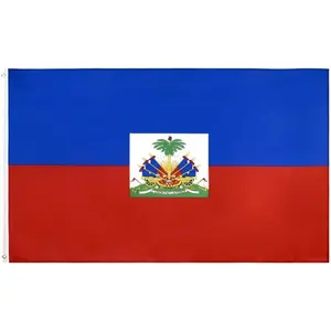 Haiti Flag 3x5Fts - Haitian Flags With Brass Grommets 3 X 5 Ft