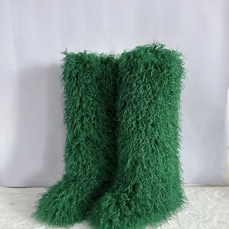 Ink green imitation beach wool