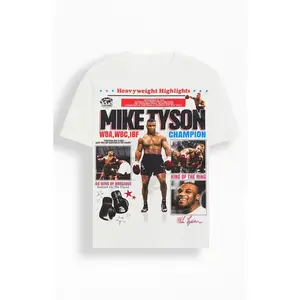 Mike Tyson Heavyweight Highlights Graphic T-Shirt – Mike Tyson Multicolor Cotton Tee, Men’s Casual Short Sleeve Streetwear Top, Retro Boxing Fan Shirt, Comfortable Everyday Wear, Party, Festival Outfit