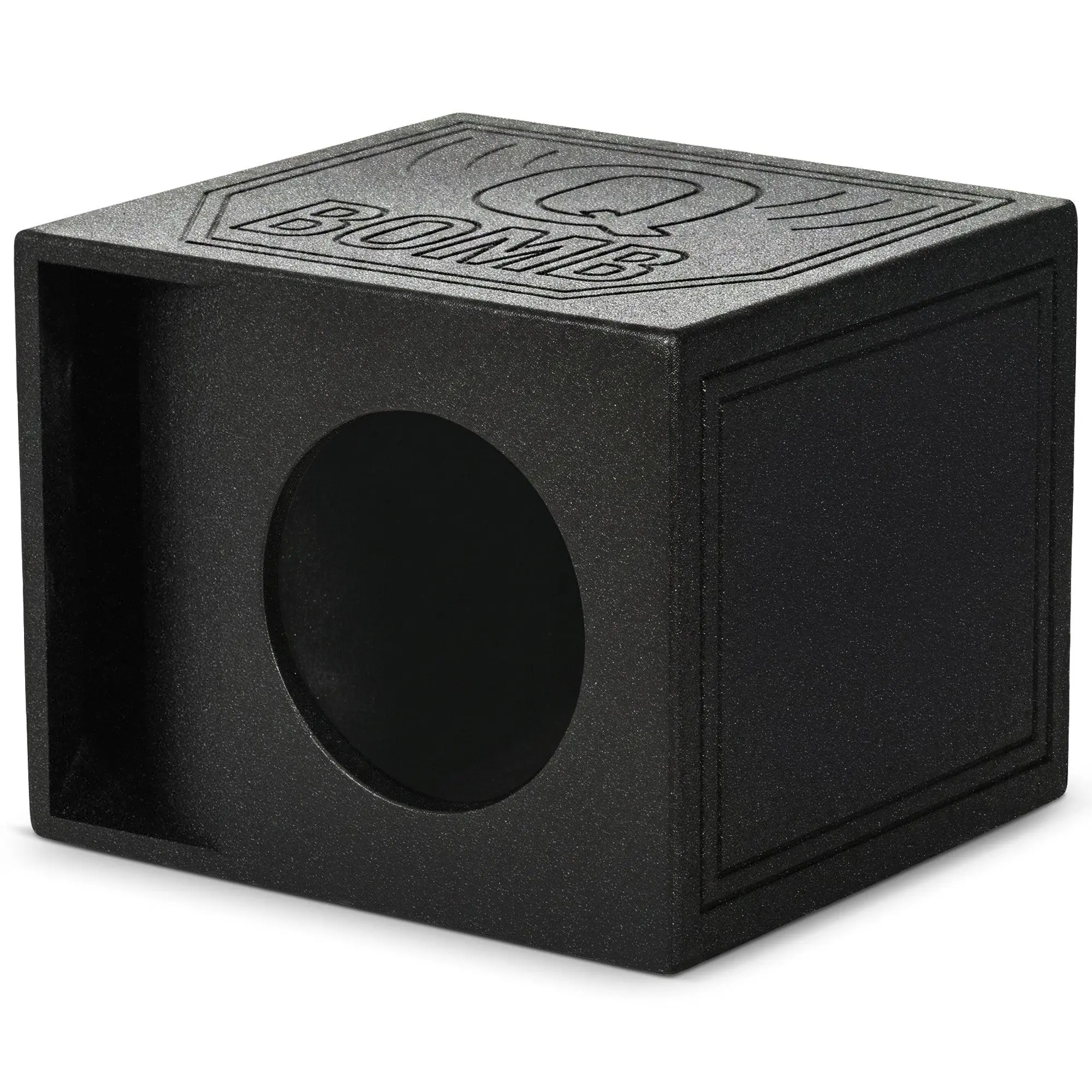 QPower QBomb QBOMB12HP Single 12" Vented Port Subwoofer Box w/ Bedliner Spray