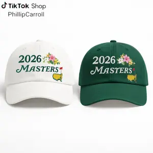 2026 Masters Golf Hat Embroidered Cap, Augusta Style Golf Cap, Vintage Golf Tournament Hat, Adjustable Dad Cap Green White