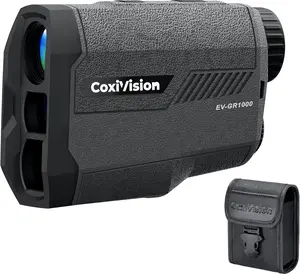 CoxiVision Golf Rangefinder with Slope,1000 Yards High-Precision Golf Range Finder,  650mAh Rechargeable 6X Magnification, Pin-Seeker & Flag-Lock & Vibration, Bow/Rifle Mode, Angle Compensation