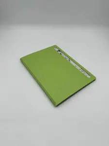 Florentine Wildflower Notebook/Journal in Green Leather Folder – A5 Notepad