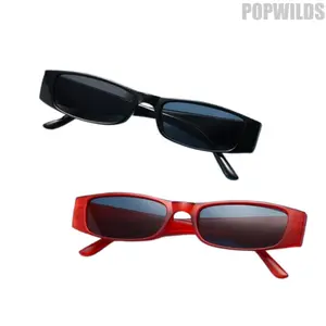 Retro Small Square Sunglasses for Women Men, Y2K Fashion UV400 Protection Shades, Slim Frame Stylish Eyewear for Streetwear, Travel, Driving & Daily Wear, Trendy Minimalist Glasses for Summer Outfit & Photo Ready Looks