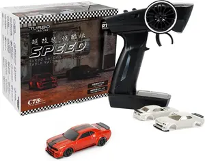 Turbo Racing 1:76 Scale RC Sport Car, 2.4GHZ Remote Control Mini Model Car with Full Proportional RTR for Adults Toys