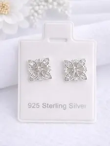 Aretes Nudo de Bruja CZ Plata 925 - 9mm