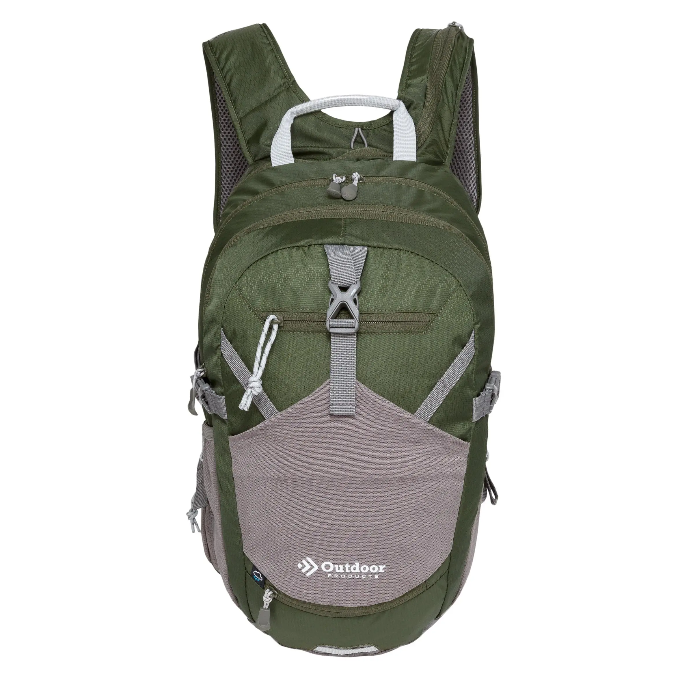 Outdoor Products Trail Break Adjustable 18 L Backpacking Backpack, Green, with 3-Liter Hydration Reservoir, Unisex, New, Adult