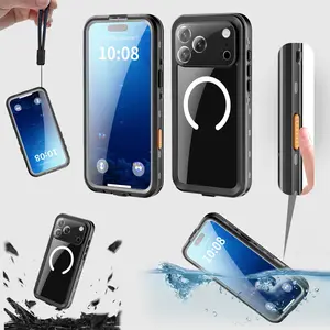 Magnetic Waterproof for iPhone 17 Pro Max Case with [Built-in Screen Protector][Fit for MagSafe][360º Full Body Sealed] Rugged IP68 Underwater Case for iPhone 17 Air, 17, 17 Pro