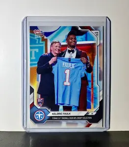 Keldric Faulk Rookie 2026 Topps Now Draft Night #KFAU Card Tennessee Titans
