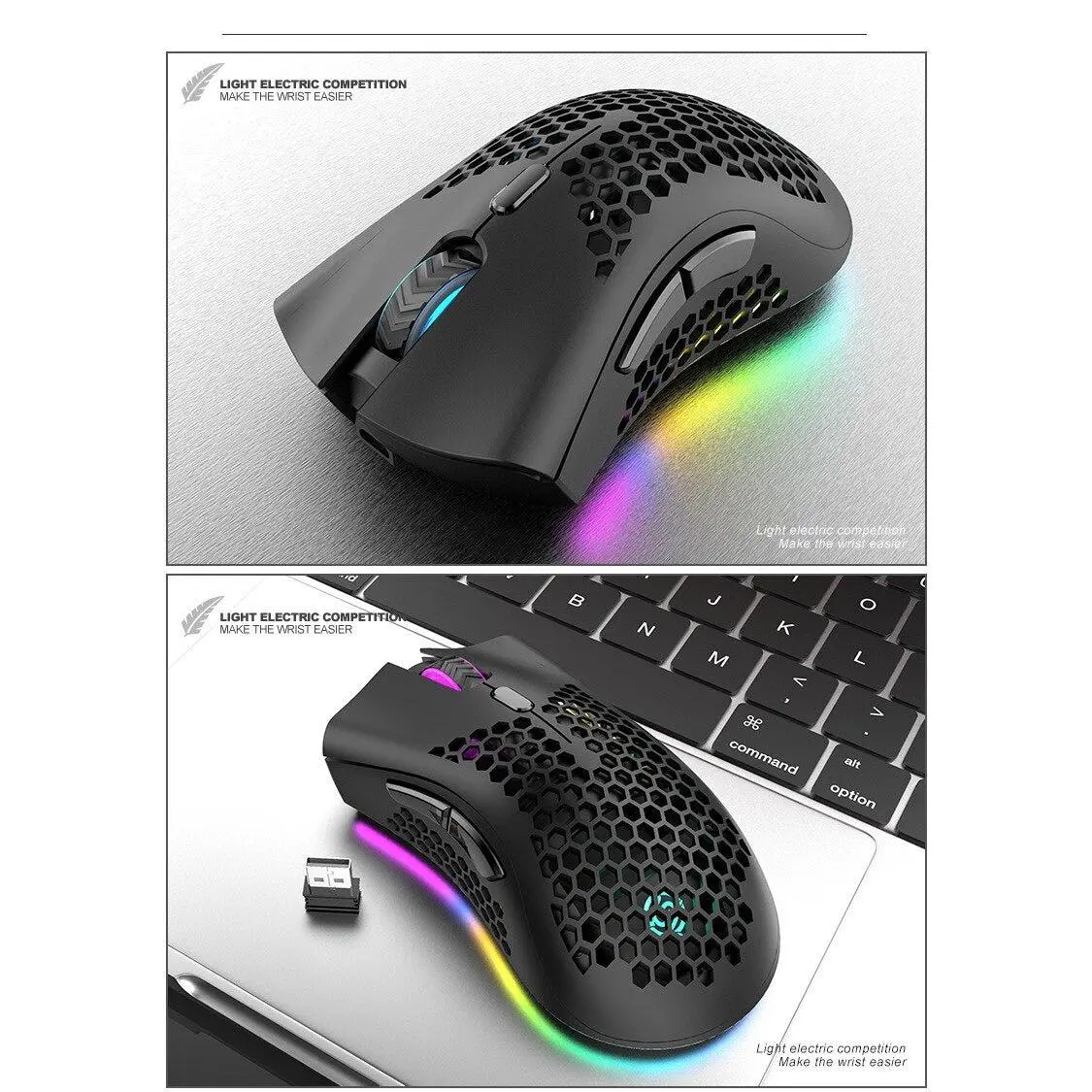 BM600 Rechargeable Wireless RGB Gaming Mouse