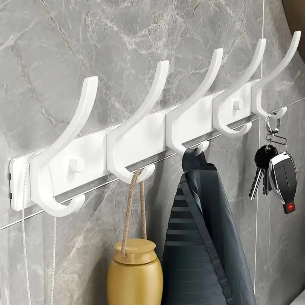 Dual Hanger Coat Hook 3 6 Hangers Bathroom Wall Mount Organizer Clothes Hook Hanging Clothes Hat Storage Towel Rack Coat Rack